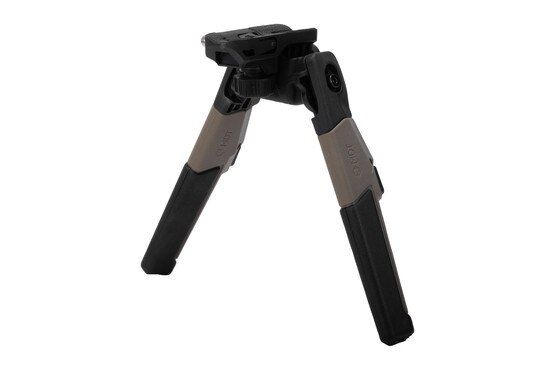 Flat dark earth MDT Oryx Bipod with polymer body and rubber feet